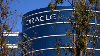 A view of Oracle’s headquarters in Redwood Shores, California, on Sept. 11, 2023.