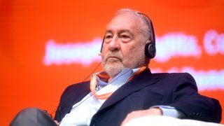 American economist Joseph Stiglitz Economy Nobel Prize in 2001 attends the Trento Economy Festival 2023 at Sociale Theater on May 27, 2023 in Trento, Italy.