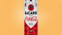 Coca-Cola and Bacardi canned beverage.