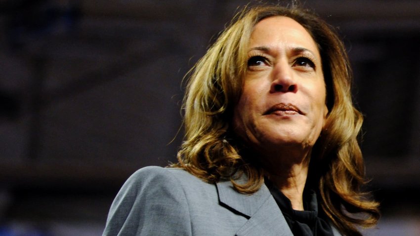 Democratic presidential nominee and U.S. Vice President Kamala Harris speaks during a campaign event in Madison, Wisconsin, U.S., September 20, 2024. 