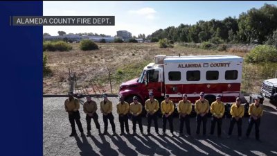 Bay Area fire crew returns home after battling Bridge Fire in SoCal