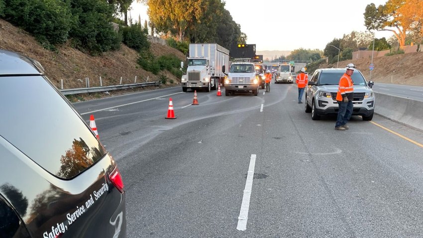 Scene of deadly crash on Interstate 880 in San Jose.