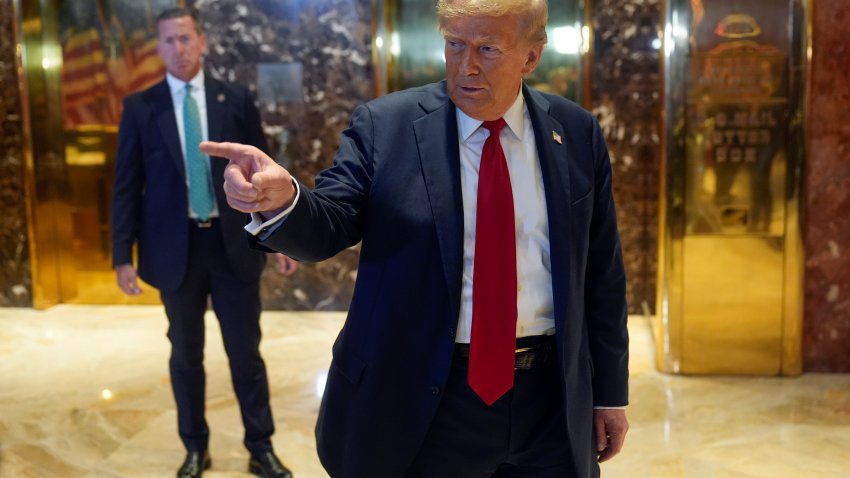 Republican presidential nominee former President Donald Trump speaks at Trump Tower in New York, Thursday, Sept. 26, 2024. (Seth Wenig)