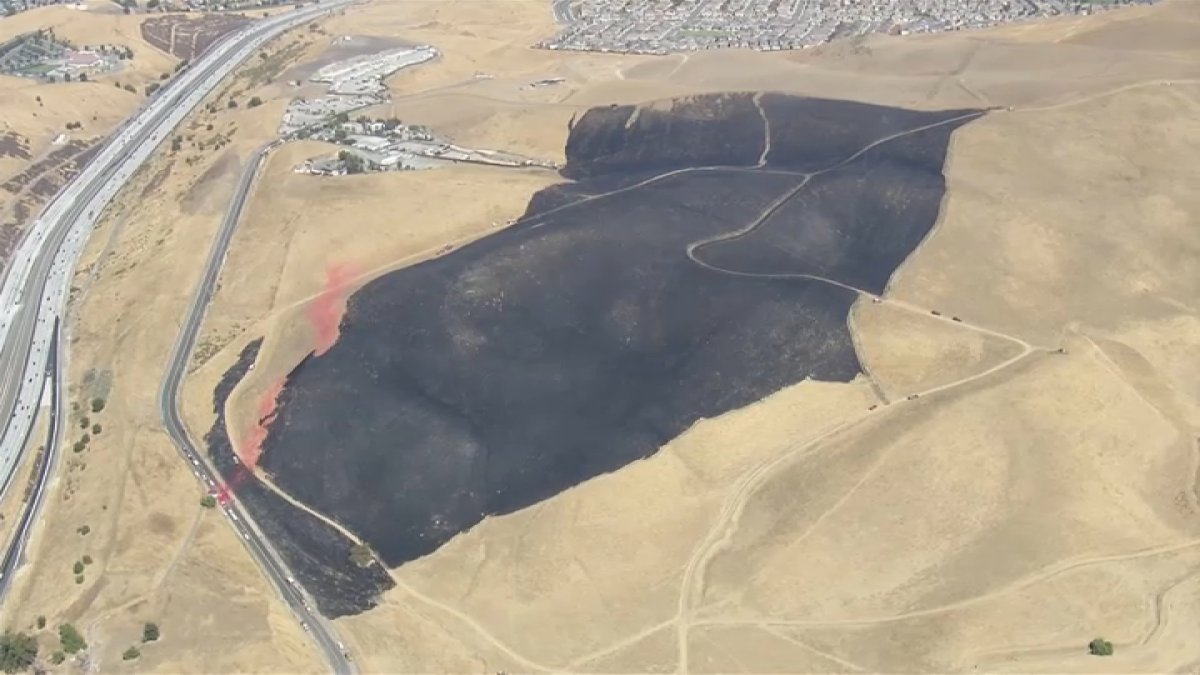 Brush fire burns dozens of acres near Highway 4 in Contra Costa County