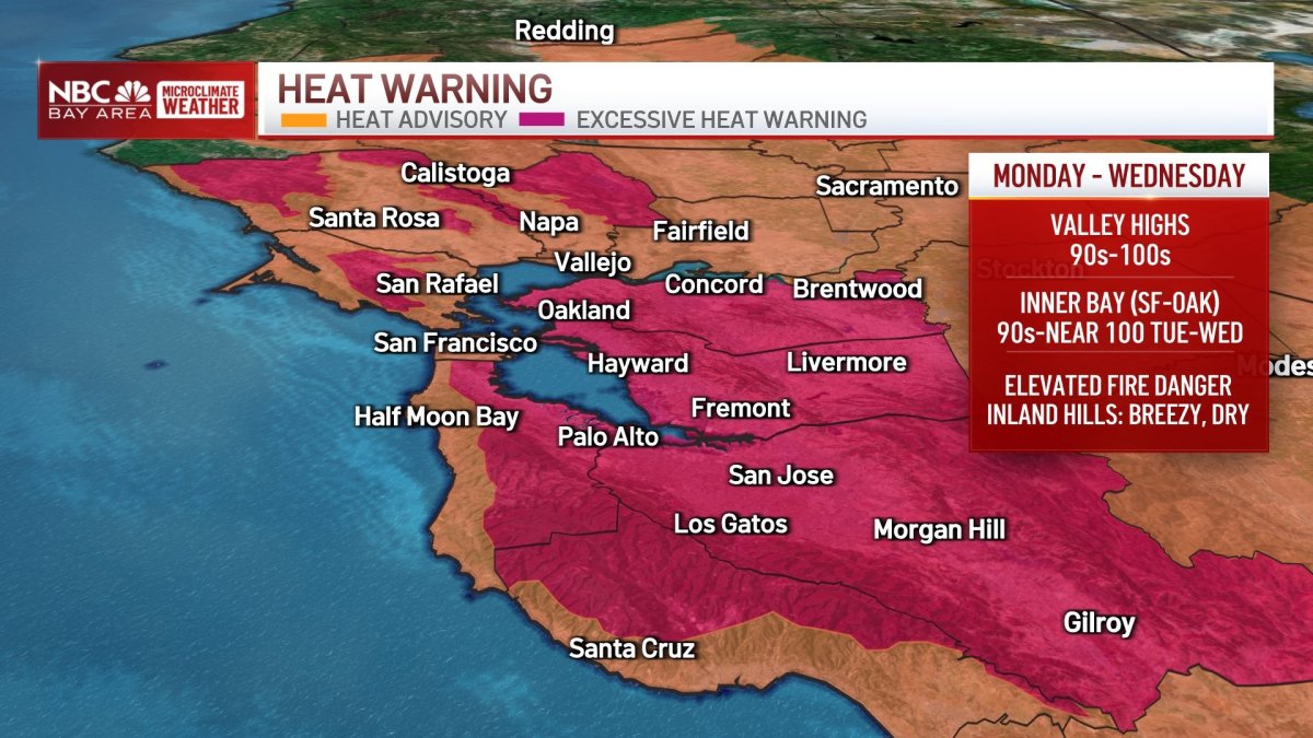 An Excessive Heat Warning is in effect – NBC Bay Area