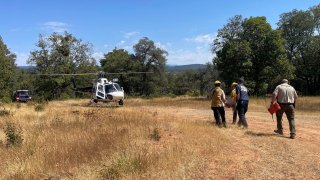 A woman found atop a river canyon near the Yuba River in Northern California.