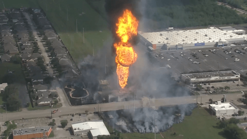 Pipeline fire