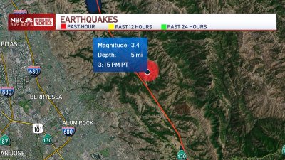 Preliminary 3.4 magnitude earthquake strikes near San Jose