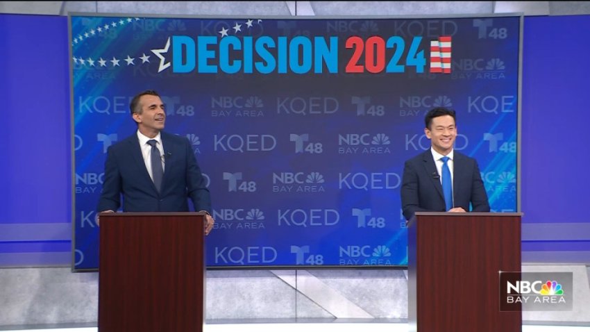 Former San Jose Mayor Sam Liccardo debates Assemblymember Evan Low in their race for Congressional District 16.