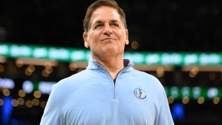 Mark Cuban walks onto the court before the Dallas Mavericks play against the Boston Celtics at the TD Garden on March 01, 2024 in Boston, Massachusetts.