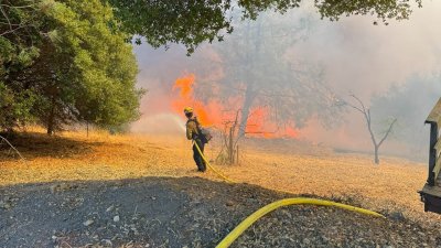 Firefighters battle Glenhaven Fire in Lake County