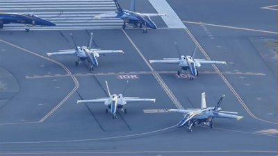 Watch: Blue Angels arrive in the Bay Area ahead of Fleet Week