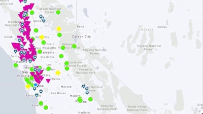 PG&E issues power shutoffs amid a red flag warning