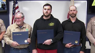 San Jose CHP honors three men for performing CPR on driver