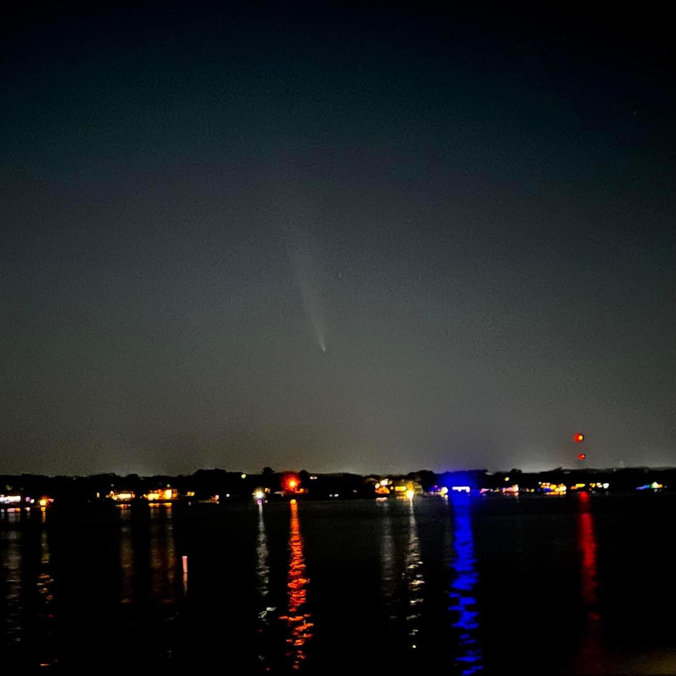 This is the October 2024 comet. Taken on Sunday, Oct 14 from Augie’s Sunset Cafe at Eagle Mountain Lake.