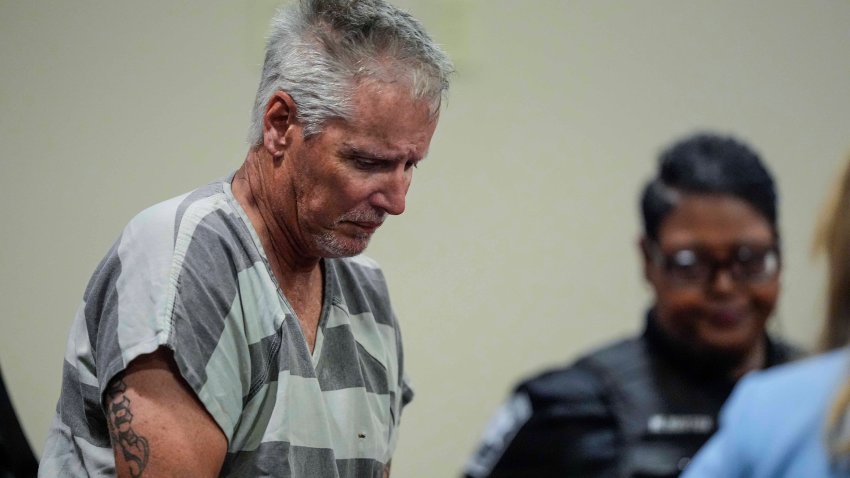 WINDER, GEORGIA – SEPTEMBER 6: Colin Gray, 54, the father of Apalachee High School shooting suspect Colt Gray, 14, enters the Barrow County courthouse for his first appearance, on September 6, 2024, in Winder, Georgia. Colin Gray is being charged with involuntary manslaughter, second-degree murder and cruelty to children after his son opened fire and killed 4 at the high school on Wednesday.