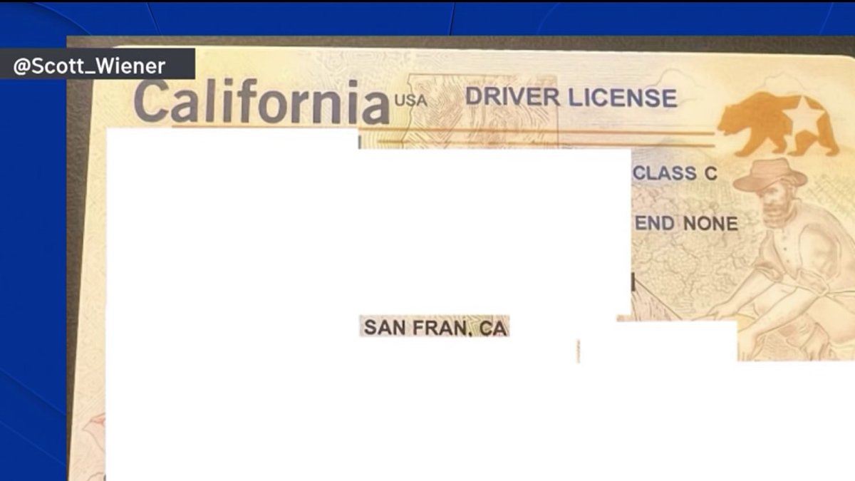 Senator Scott Wiener demands California DMV stop using ‘San Fran' on licenses