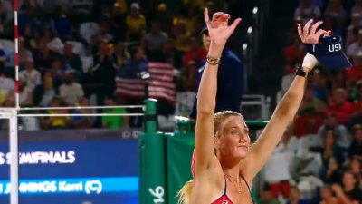 Watch: Volleyball legend Kerri Walsh Jennings garners South Bay honor