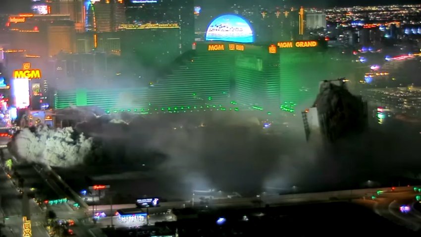 The Tropicana implosion in Las Vegas.