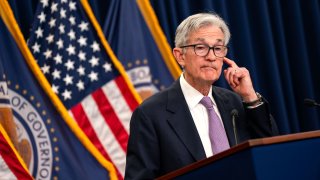 Federal Reserve Board Federal Reserve Chairman Jerome Powell speaks during a news conference following a Federal Open Market Committee meeting in Washington on November 07, 2024 in Washington, DC. 