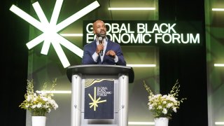 Alphonso David speaks onstage during the 2023 ESSENCE Festival Of Culture™ at Ernest N. Morial Convention Center on June 30, 2023 in New Orleans, Louisiana. (Photo by Erika Goldring/Getty Images FOR ESSENCE)