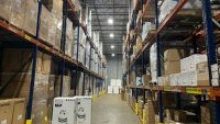 A warehouse for Texas Pool Supply, a company that’s part of SRS Distribution, carries pool parts such as filters and heaters, along with large buckets of pool chemicals. It’s an example of the specialized business that Home Depot includes after acquiring SRS.