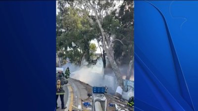 Crews battle encampment fire in San Francisco