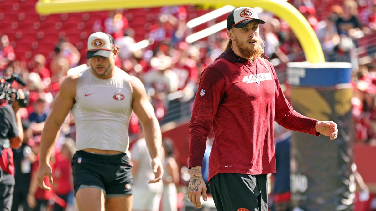 Kyle Shanahan details George Kittle, Nick Bosa injury rehab progress before 49ers head for Australia