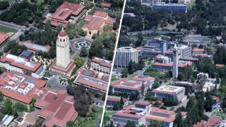 Stanford and UC Berkeley campuses.