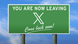 Sign that says "You are now leaving X. Come back soon!"