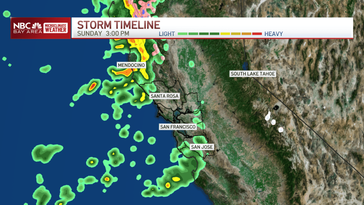 Bay Area weather forecast: Weekend scattered showers – NBC Bay Area