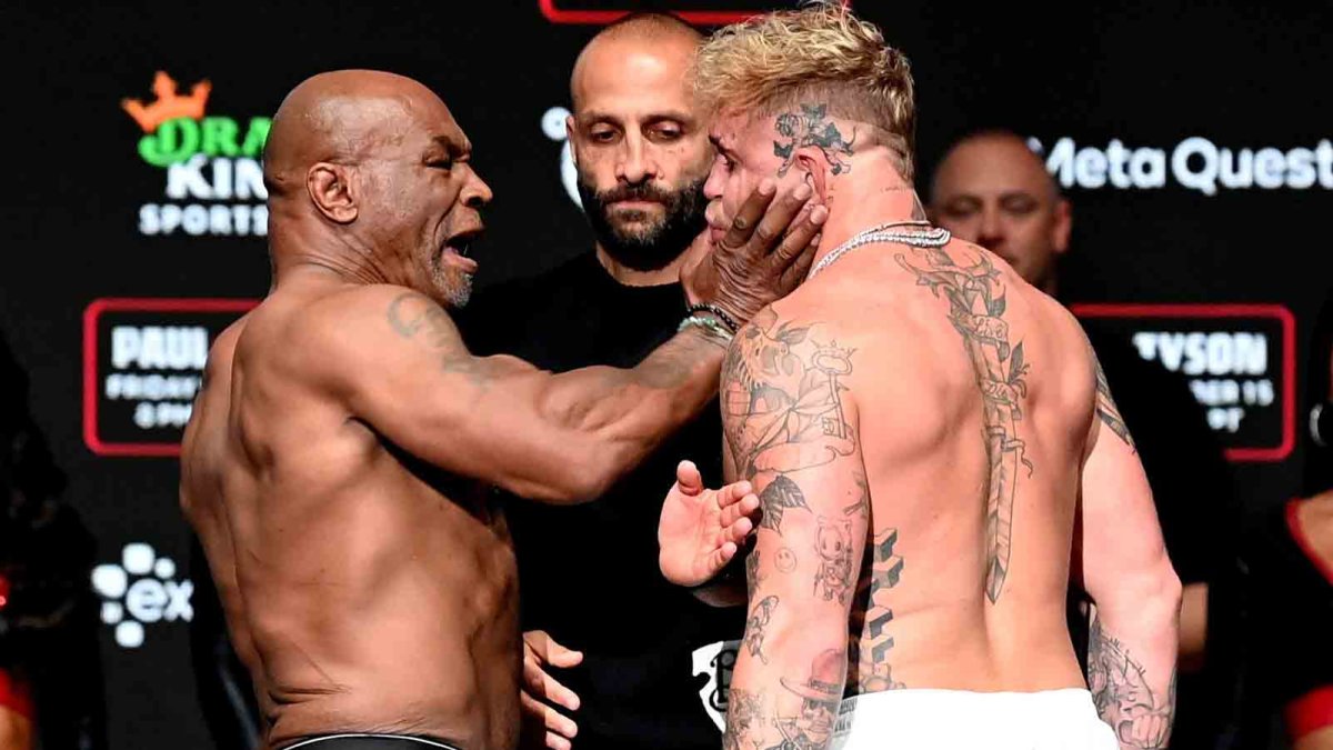 Mike Tyson slaps Jake Paul across face during pre-fight weigh-in – NBC ...