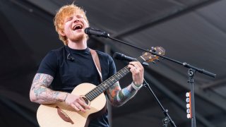 Ed Sheeran performs in New Orleans, Louisiana, on April 29, 2023.