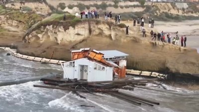 Man dies, Santa Cruz Wharf damaged as powerful waves pound coastline