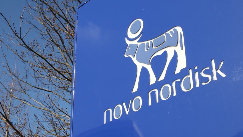 A view of the logo of Novo Nordisk at the company’s office in Bagsvaerd, on the outskirts of Copenhagen, Denmark, March 8, 2024. 