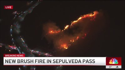 Brush fire erupts in Sepulveda Pass