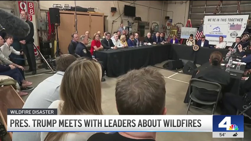 President Trump meets with leaders about LA wildfires