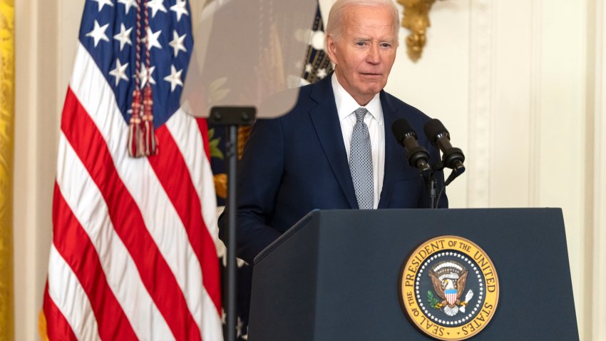 President Joe Biden speaks at an event to award the Presidential Citizens Medal to recipients in the East Room at the White House, Thursday, Jan. 2, 2025, in Washington.