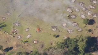 Crew conduct a prescribed fire project.