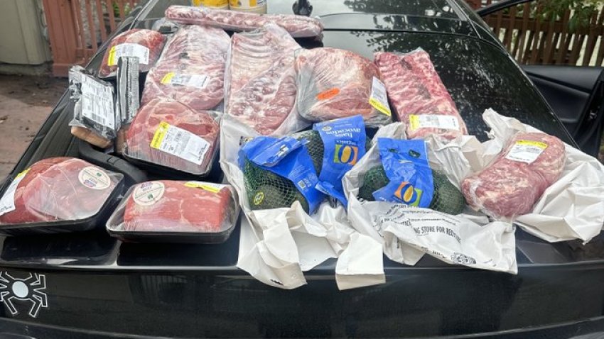 Over $1,000 worth of stolen meat was recovered by sheriff’s deputies last week in Cupertino in what is being described as a “rare case” by the Santa Clara County Sheriff’s Office. (Courtesy: Santa Clara County Sheriff’s Office)