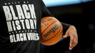 A Wilson brand NBA official game ball before the game between the Detroit Pistons and Orlando Magic at Little Caesars Arena