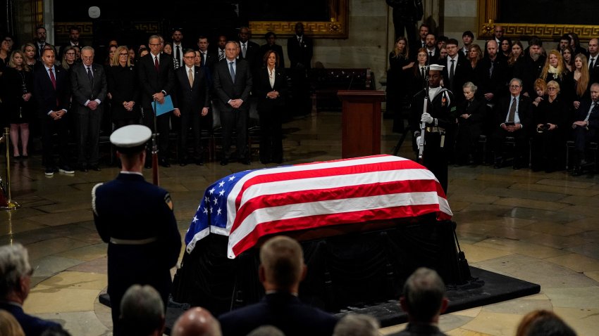 Former US President Jimmy Carter lies in state in the US Capitol Rotunda