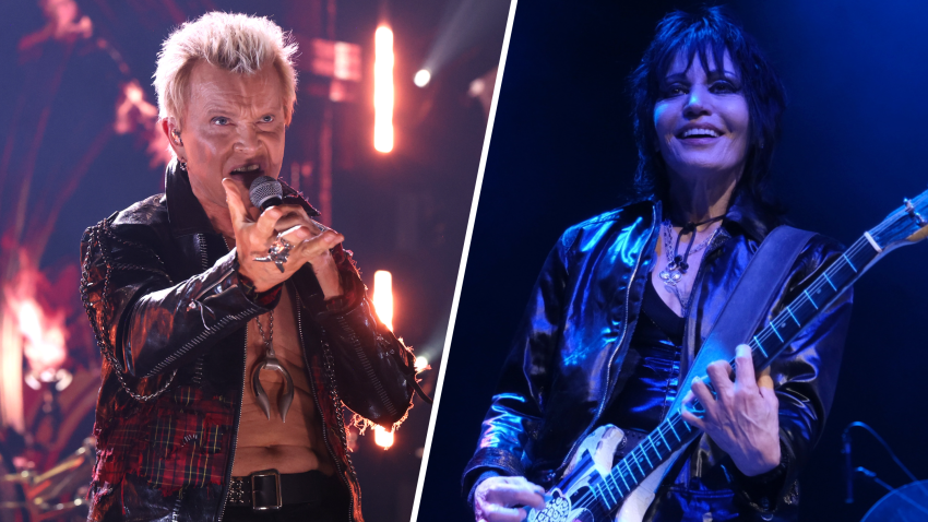 Joan Jett (right) and Billy Idol (left)