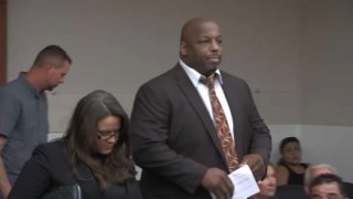 Former 49ers star Dana Stubblefield returned to court Friday for a hearing regarding his motion to be released from prison after his rape conviction was overturned. Bob Redell reports.