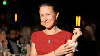 Anne Wojcicki attends the WSJ Magazine Style & Tech Dinner in Atherton, California, on March 15, 2023.