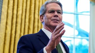 U.S. Secretary of the Treasury Scott Bessent speaks at the White House in Washington on Feb. 3, 2025.