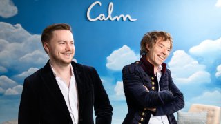 Alex Tew (left) and Michael Acton Smith (right) co-founded the Calm app in 2012.