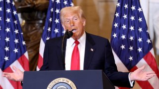 U.S. President Donald Trump during the annual National Prayer Breakfast at the U.S. Capitol in Washington on Feb. 6, 2025.
