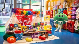 M&M’s will allow the sweepstakes winner and four guests to spend the night in its 25,000 square foot Times Square store.