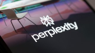 The Perplexity AI logo is seen in this photo taken on Jan. 4, 2024.